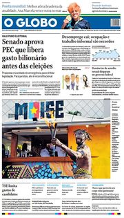 Capa do Jornal O Globo Edição 2022-07-01