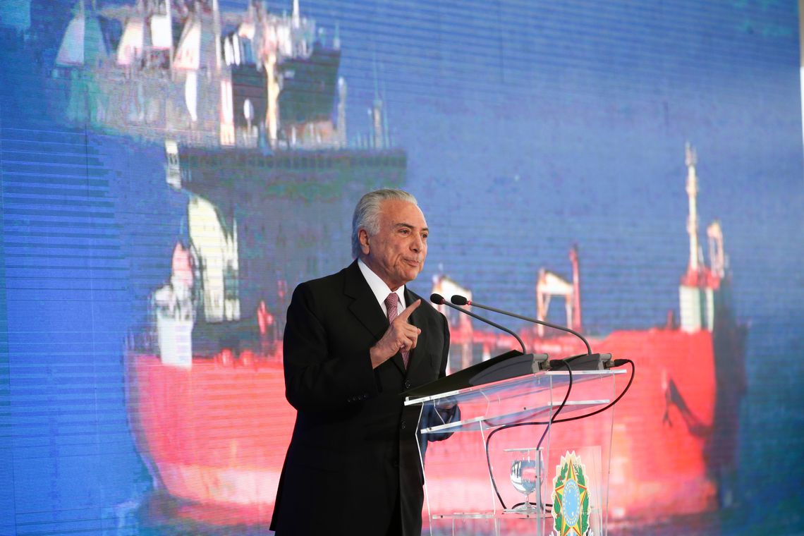 Fabio Rodrigues Pozzebom/Agência Brasil Presidente Michel Temer faz balanço dos dois anos de governo, durante o evento O Brasil Voltou, no Palácio do Planalto.