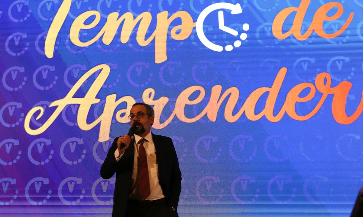 Lançamento do programa Tempo de Aprender O ministro da Educação, Abraham Weintraub, participa do lançamento do programa Tempo de Aprender