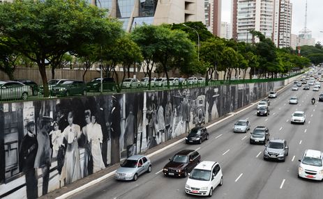 São Paulo - Mural do grafiteiro Eduardo Kobra, na Avenida 23 de Maio (Rovena Rosa/Agência Brasil)