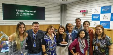 Amigos e equipe do Tarde Nacional - Amazônia/Juliana Meireles/EBC Amigos e equipe do Tarde Nacional - Amazônia