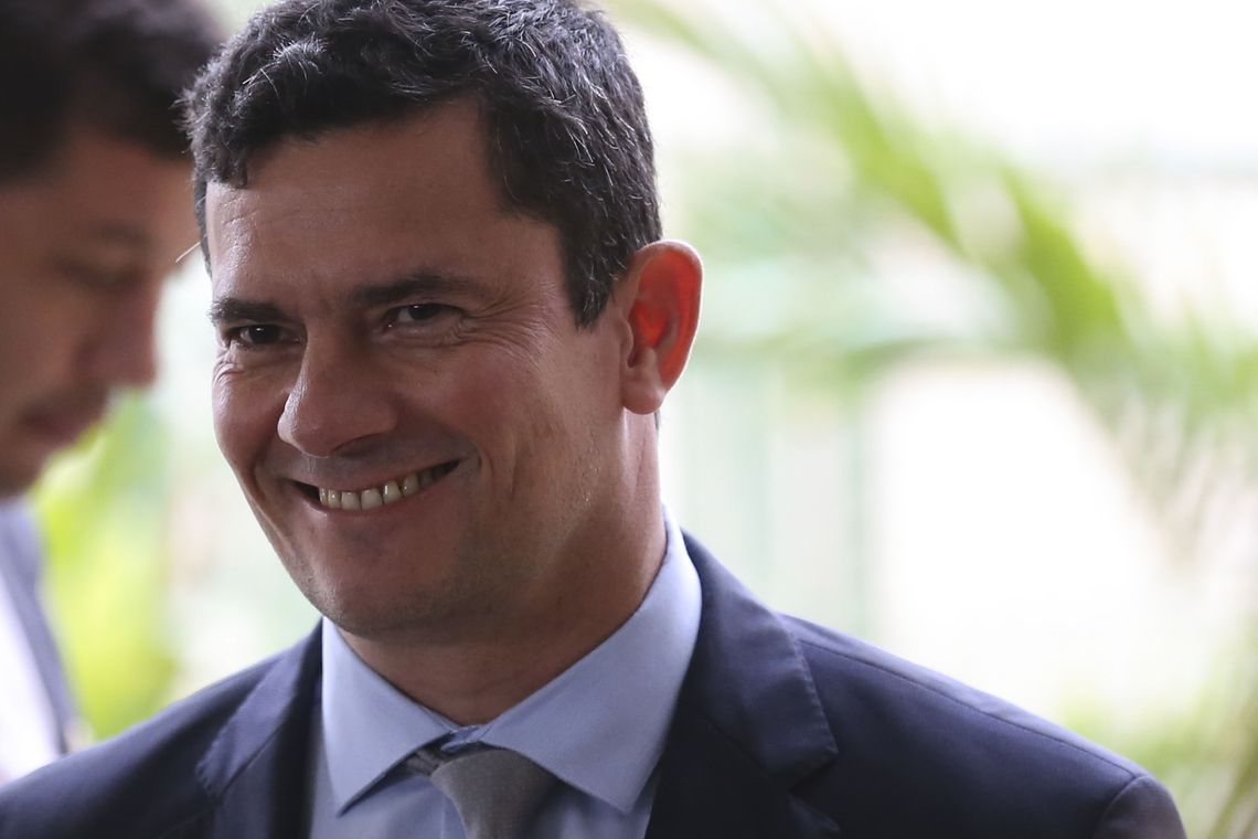 José Cruz/Agência Brasil O coordenador do Grupo Técnico de Justiça, Segurança e Combate à Corrupção do Gabinete de Transição Governamental, Sergio Moro, anuncia sua equipe de trabalho.