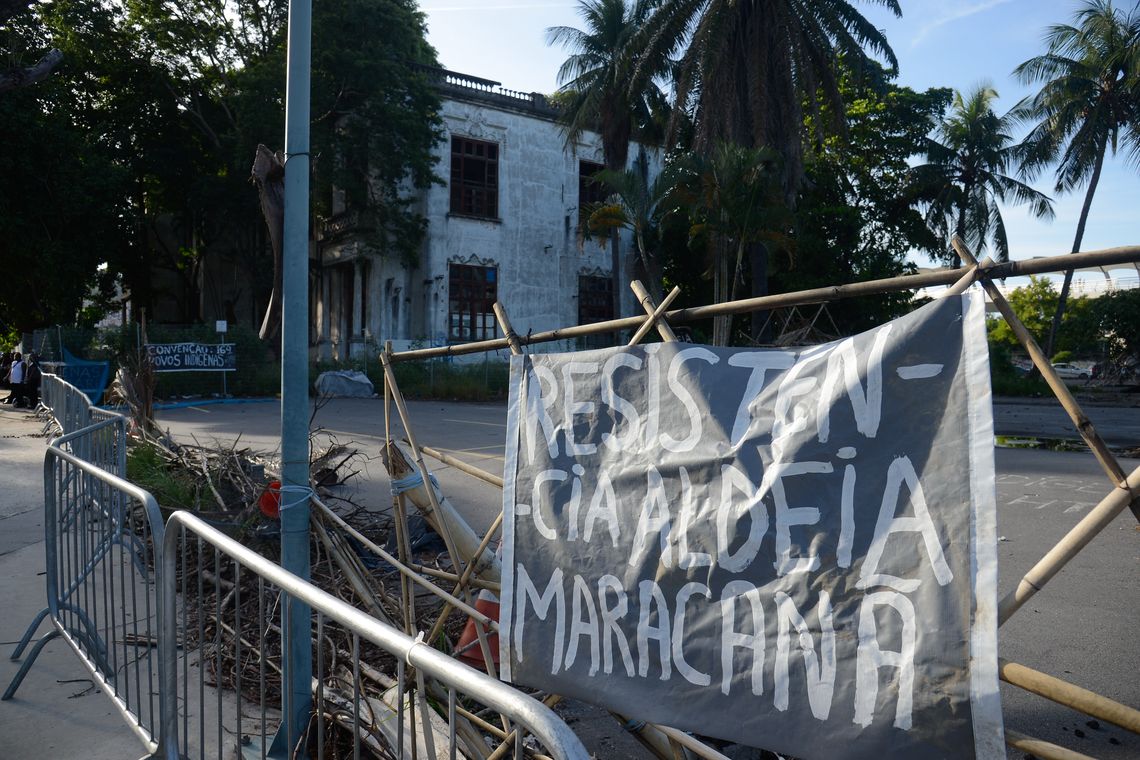 Tomaz Silva/Agência Brasil Rio de Janeiro - Índios da Aldeia Maracanã reclamam do abandono e pedem a construção de uma universidade indígena no local (Tomaz Silva/Agência Brasil)