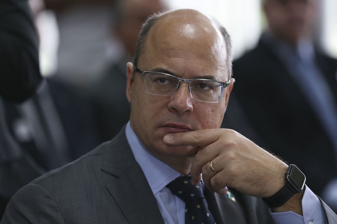 José Cruz/Agência Brasil O governador do Rio de Janeiro, Wilson Witzel, participa da reunião extraordinária no Fórum de Governadores.