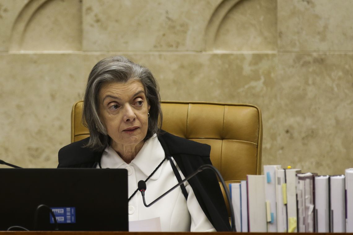 Antonio Cruz/Agência Brasil A presidente do STF, Cármen Lúcia durante o julgamento em que o STF decide pela legalidade ou não da prática de sacrifícios animais em cultos religiosos.