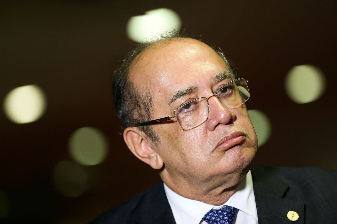 Marcelo Camargo/Agência Brasil Brasília - O presidente do TSE, Gilmar Mendes, durante entrevista coletiva após a abertura do 1º Seminário Internet e Eleições, organizado pelo Tribunal Superior Eleitoral (TSE) em parceria com o Ministério de Ciência e Tecnologia (Marcelo