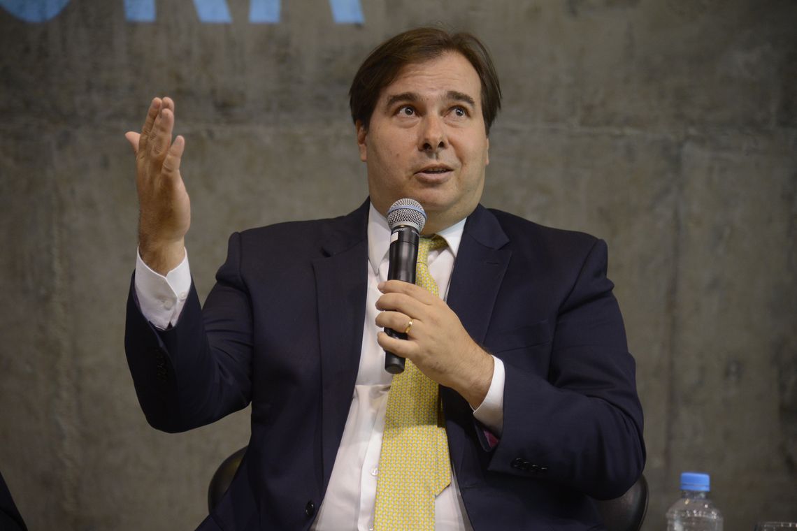 Tânia Rêgo/Agência Brasil O presidente das Câmara dos Deputados, Rodrigo Maia, participa do seminário Reforma da Previdência - uma Reflexão Necessária, no Centro Cultural da FGV, no Rio de Janeiro.