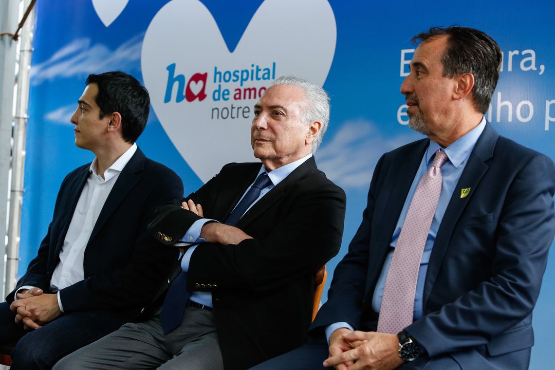 Alan Santos/PR Presidente Michel Temer acompanhado do ministro da Saúde, Gilberto Occhi, inaugura o Hospital Notre Dame, em Barretos (SP).