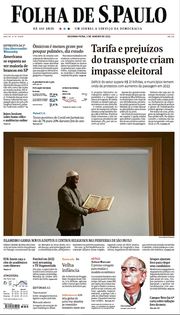 Capa do Jornal Folha de S. Paulo Edição 2022-01-03