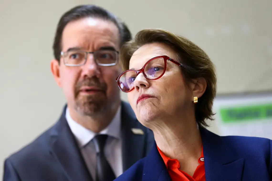Marcelo Camargo/Agência Brasil A ministra da Agricultura, Pecuária e Abastecimento, Tereza Cristina, visita a Embrapa Recursos Genéticos e Biotecnologia, em Brasília.