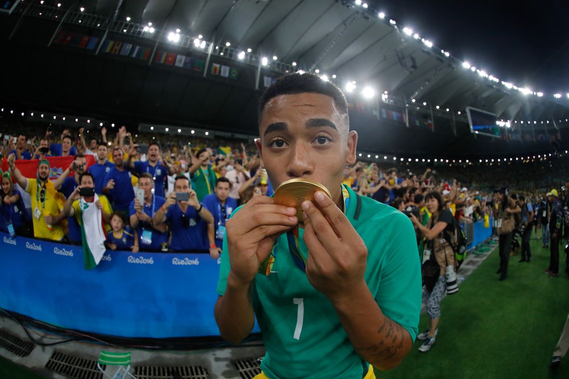 Fernando Frazão/Agência Brasil Rio de Janeiro - Brasil vence Alemanha e conquista primeiro ouro olímpico do futebol (Fernando Frazão/Agência Brasil)