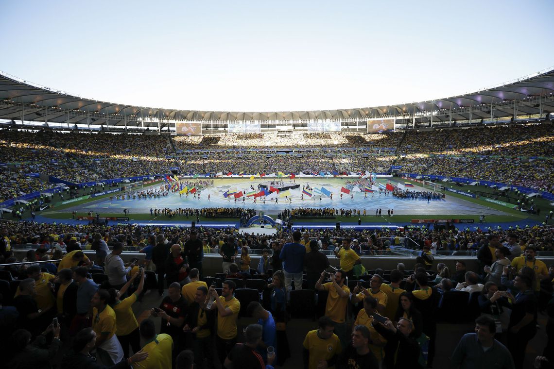 Carolina Antunes/PR Presidente da República, Jair Bolsonaro e o ministro da Justiça, Sergio Moro durante a final da Copa América 2019, entre as seleções do Brasil e Peru.