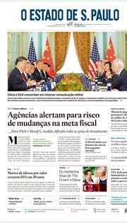 Capa do Jornal O Estado de S. Paulo Edição 2023-11-16