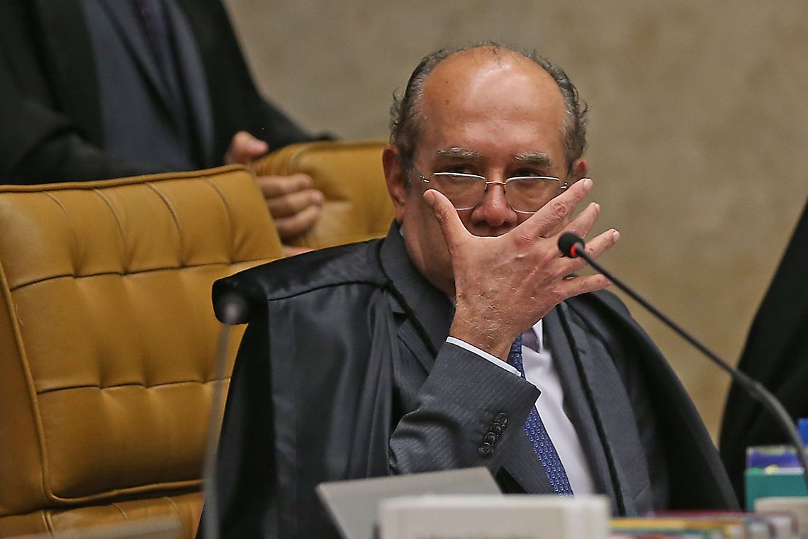 José Cruzr/Agência Brasil Brasília - O ministro do Supremo Tribunal Federal Gilmar Mendes durante julgamento do pedido de habeas corpus do ex-presidente Lula (José Cruzr/Agência Brasil)