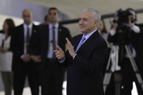 Presidente Michel Temer durante encontro com servidores da Presidência da República, no Palácio do Planalto.