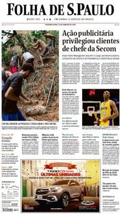 Capa do Jornal Folha de S. Paulo Edição 2020-01-27