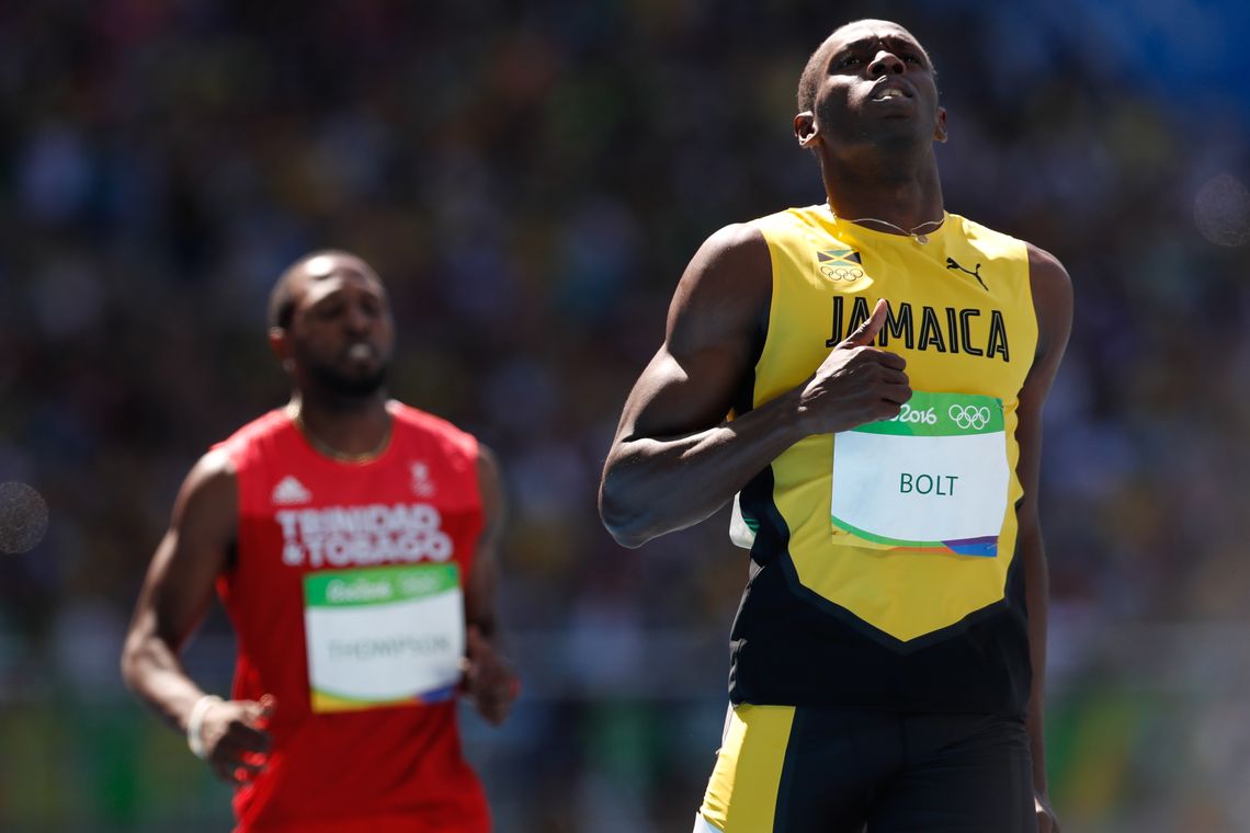 Fernando Frazão/Agência Brasil Rio de Janeiro - O jamaicano Usain Bolt vence sua bateria na rodada classificatória dos 100 metros rasos de atletismo dos Jogos Rio 2016, no Estádio Olímpico (Fernando Frazão/Agência Brasil)