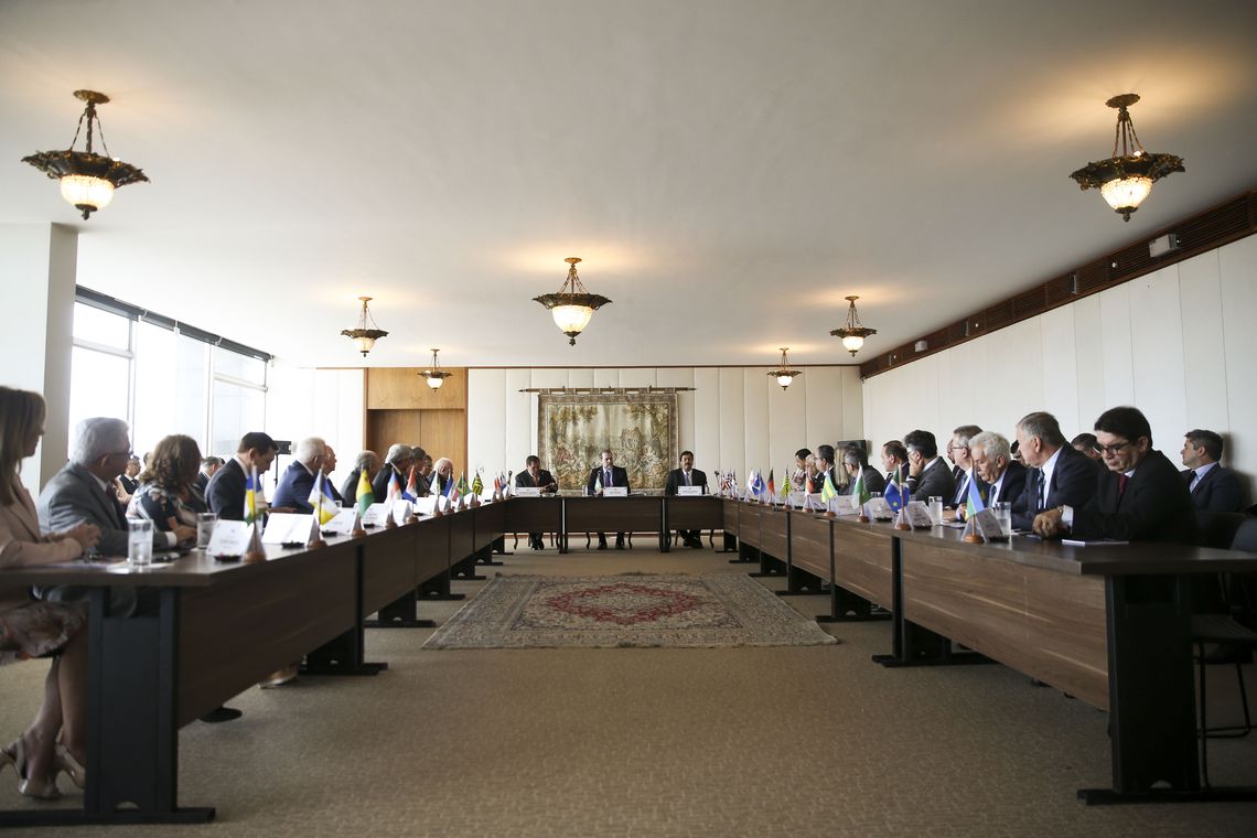 Marcelo Camargo/Agência Brasil O presidente do Supremo Tribunal Federal (STF), Dias Toffoli, se reúne com os presidentes dos Tribunais de Justiça de todo o país.