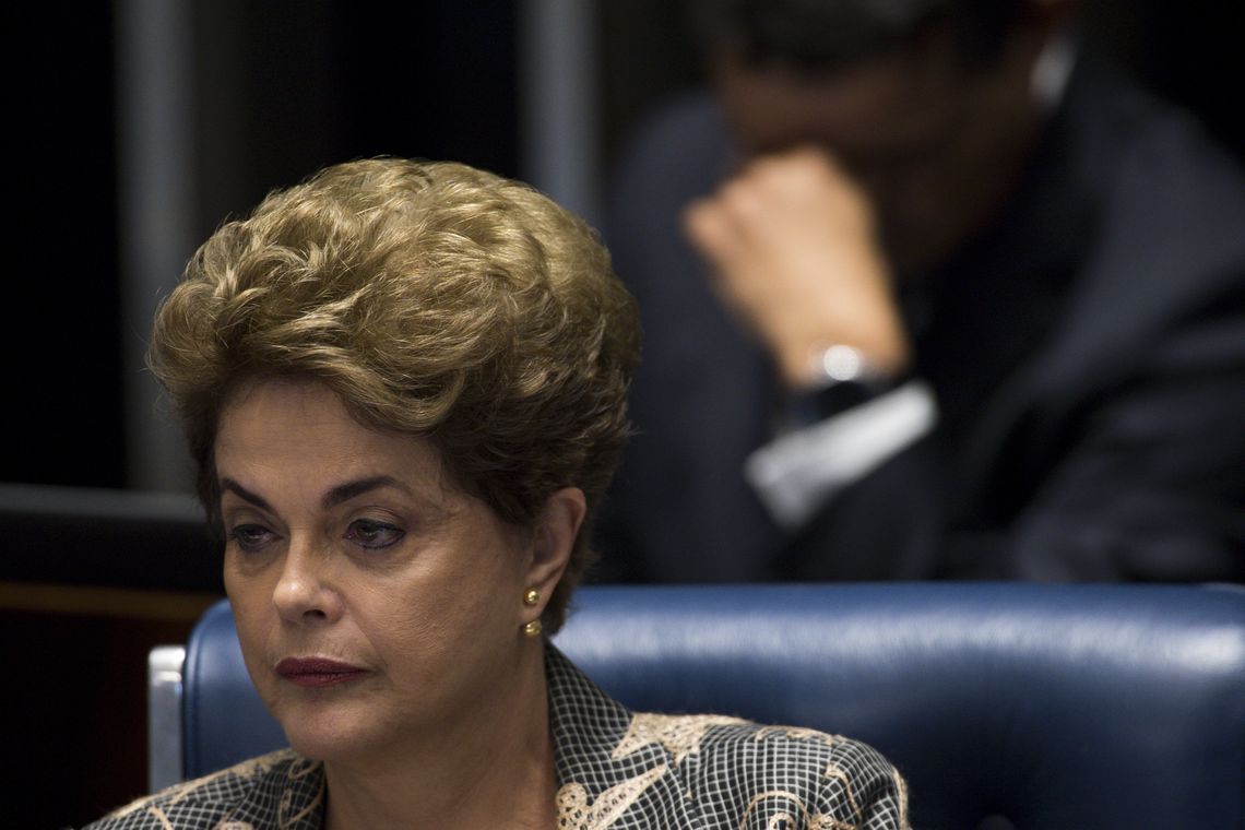 Marcelo Camargo/Agência Brasil Brasília - A presidenta afastada, Dilma Rousseff, faz sua defesa durante sessão de julgamento do impeachment no Senado (Marcelo Camargo/Agência Brasil)