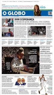 Capa do Jornal O Globo Edição 2023-11-12