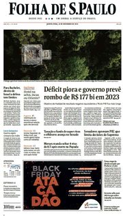 Capa do Jornal Folha de S. Paulo Edição 2023-11-23