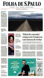 Capa do Jornal Folha de S. Paulo Edição 2023-11-06
