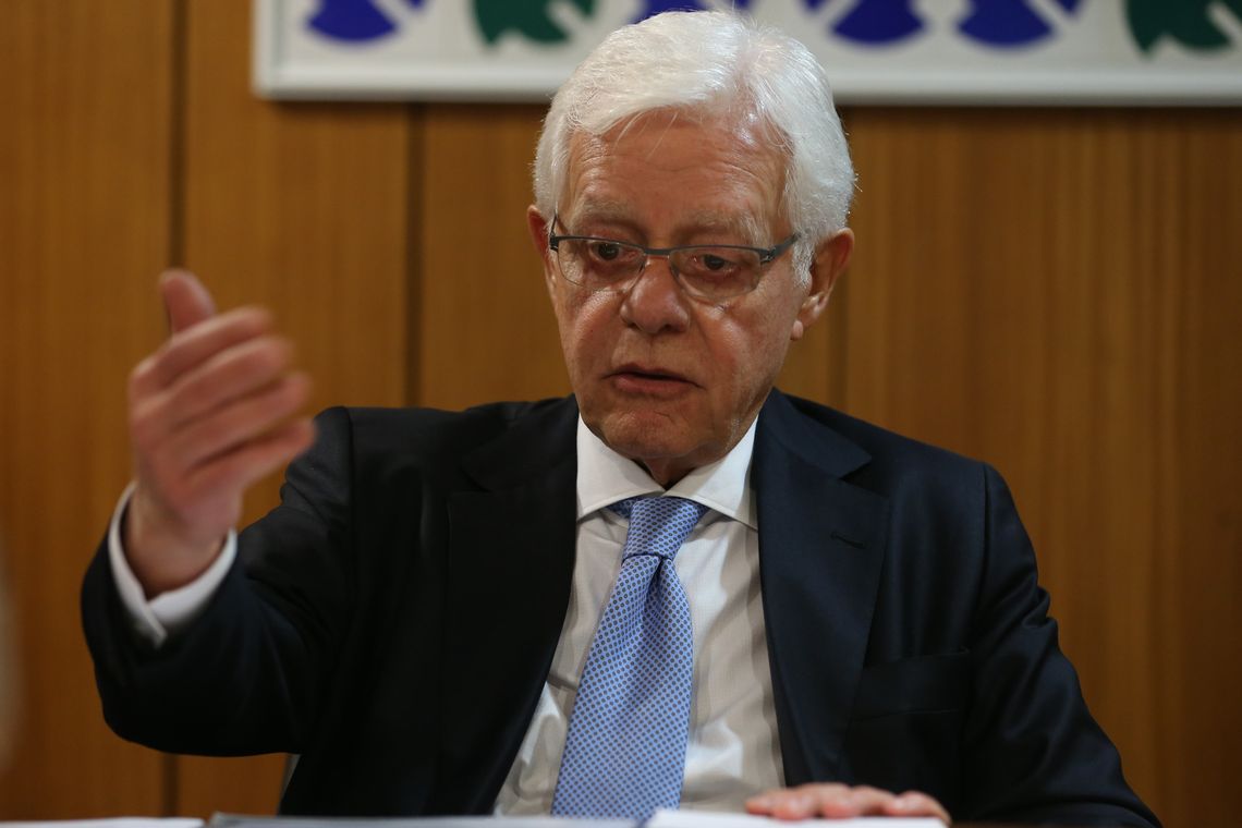 Valter Campanato/Agência Brasil Brasília - O ministro da Secretaria-Geral da Presidência da República, Moreira Franco, fala sobre leilão de linhas de transmissão, no Palácio do Planalto (Valter Campanato/Agência Brasil)