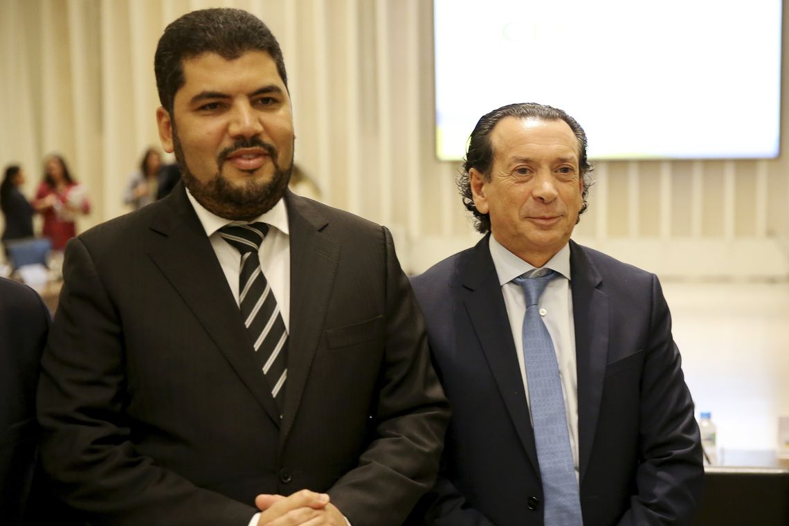 Wilson Dias/Agência Brasil O ministro da Indústria, Comércio Exterior e Serviços, Marcos Jorge e o ministro da Produção da Argentina, Dante Sica participam da reunião do Conselho Empresarial Brasil-Argentina (Cembrar).
