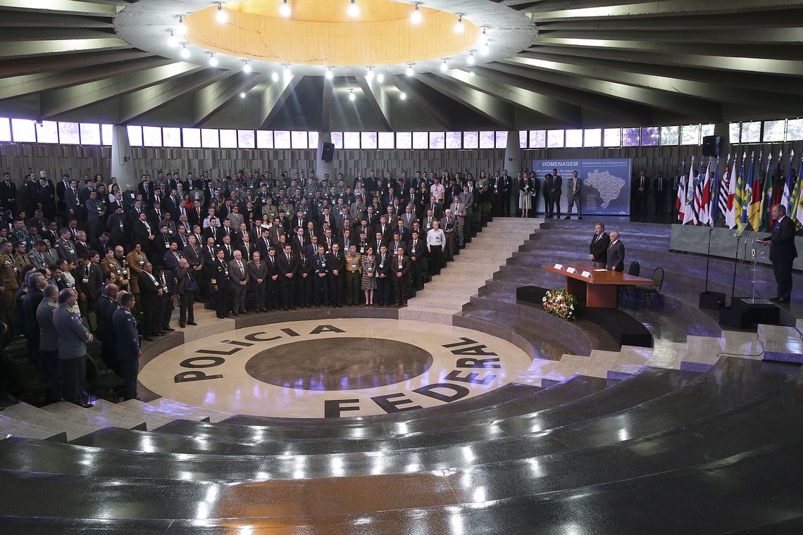 Antonio Cruz/Agência Brasil O presidente Michel Temer participa da abertura do Seminário Nacional de Segurança Pública, na Academia Nacional de Polícia, em Brasília.