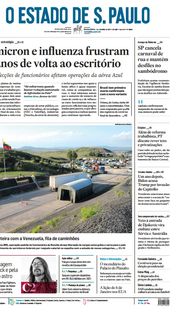 Capa do Jornal O Estado de S. Paulo Edição 2022-01-07