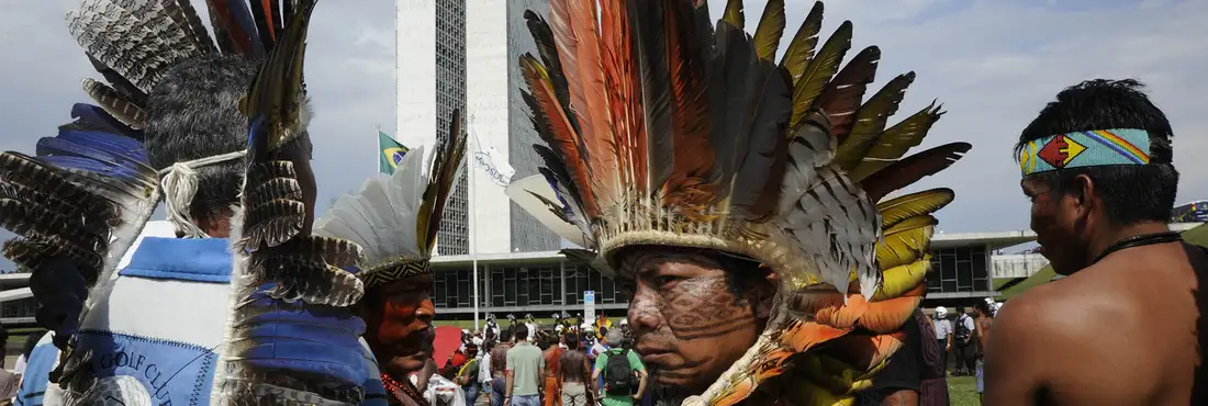 índios manifestação congresso nacional Povos indígenas de diversas etnias estão em Brasília para cobrar reivindicações