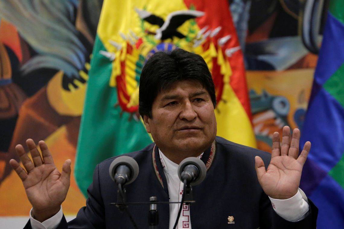 REUTERS/David Mercado/Direitos Reservados Presidente Evo Morales fala durante conferência REUTERS/David Mercado/Direitos reservados