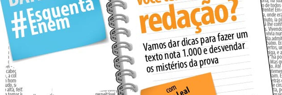 hangou #esquentaenem Bate-papo sobre a redação vai dar dicas para os candidatos do Enem