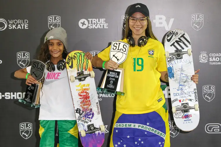 Divulgação/CBSK Skate, Pamela Rosa , Rayssa Leal