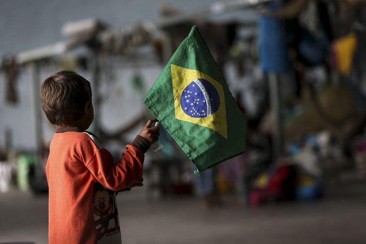 Indígenas venezuelanos, da etnia Warao, são acolhidos no abrigo Janokoida, em Pacaraima.