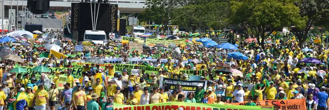 Manifestação contra o governo na Esplanada dos Ministérios
