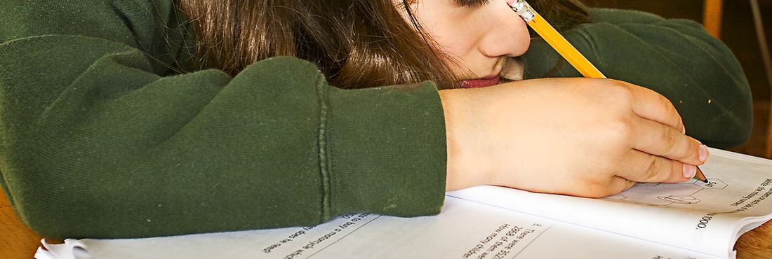 Menina estudando Menina estudando