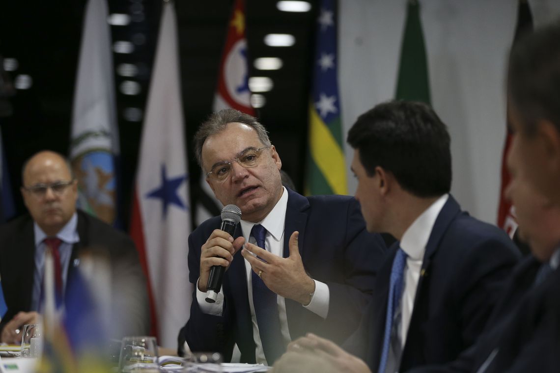 José Cruz/Agência Brasil O relator da comissão especial da Reforma da Previdência, Samuel Moreira, participa da 5ª Reunião do Fórum de Governadores.