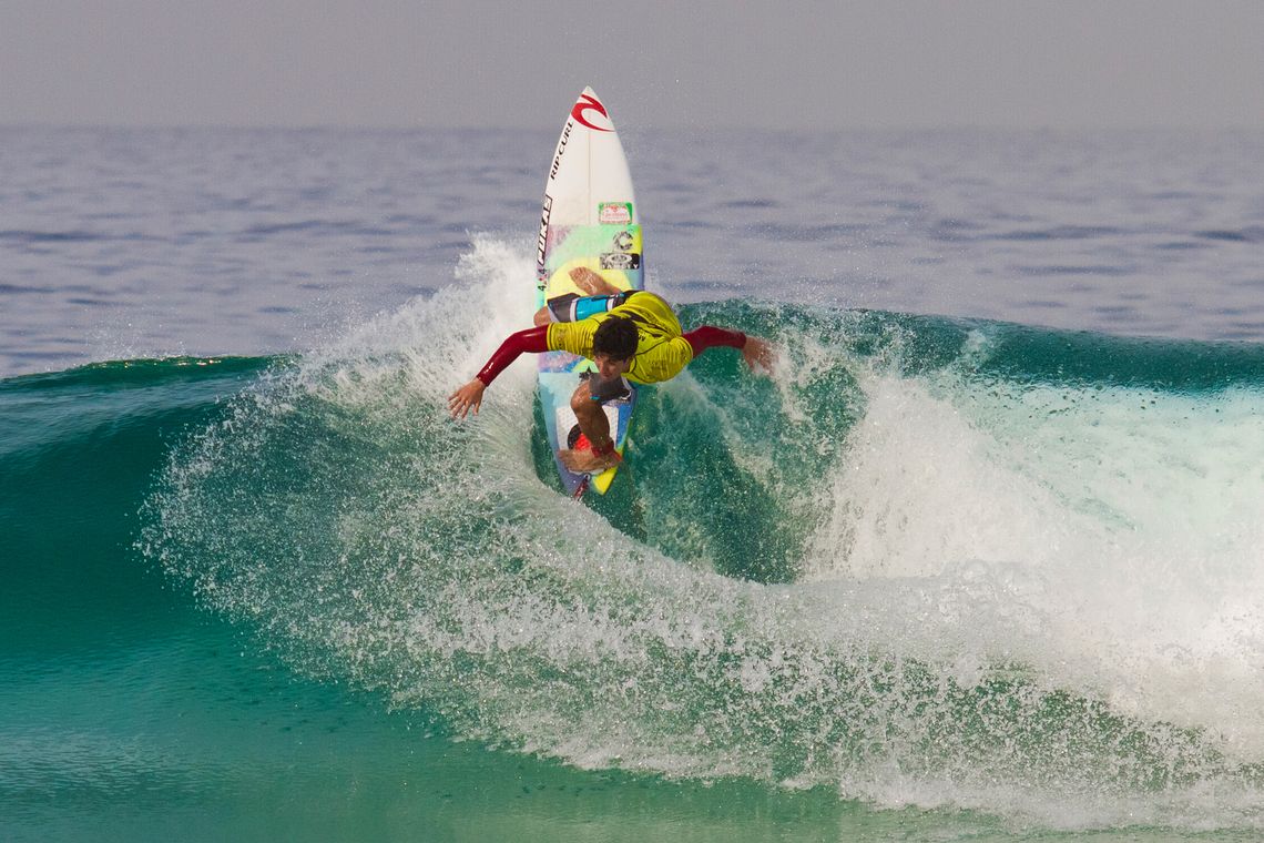 Rio de Janeiro - O surfista paulista Gabriel Medina durante o Billabong Rio Pro 2014, etapa brasileira do circuito mundial de surfe (WCT), na praia da Barra da Tijuca