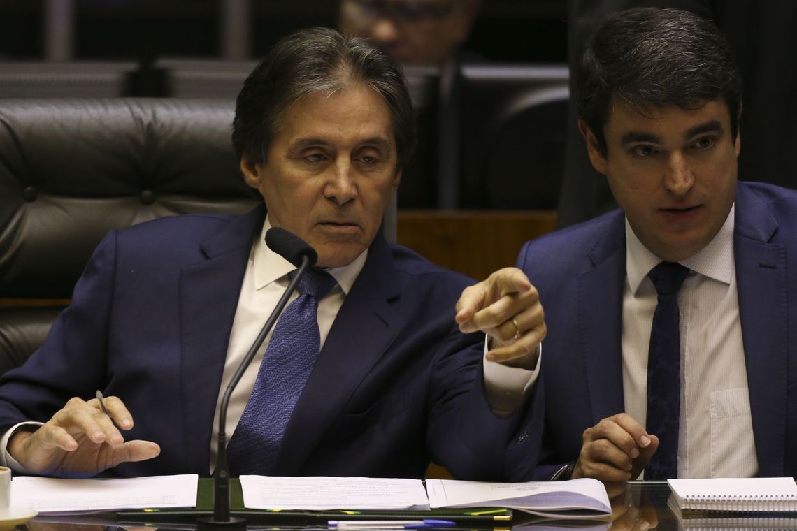 Valter Campanato/Agência Brasil O presidente do Senado, Eunício Oliveira durante sessão plenária, para apreciar e votar o projeto da Lei de Diretrizes Orçamentárias (LDO) para 2019