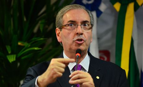O presidente da Câmara dos Deputados, deputado Eduardo Cunha participa de almoço na Associação Comercial do Rio (9 de março de 2015)
