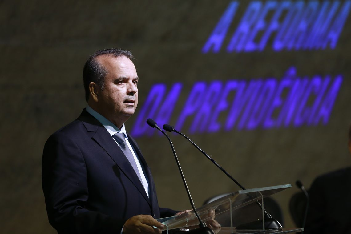 Tânia Rêgo/Agência Brasil O secretário especial de Previdência e Trabalho, Rogério Marinho, fala no Seminário