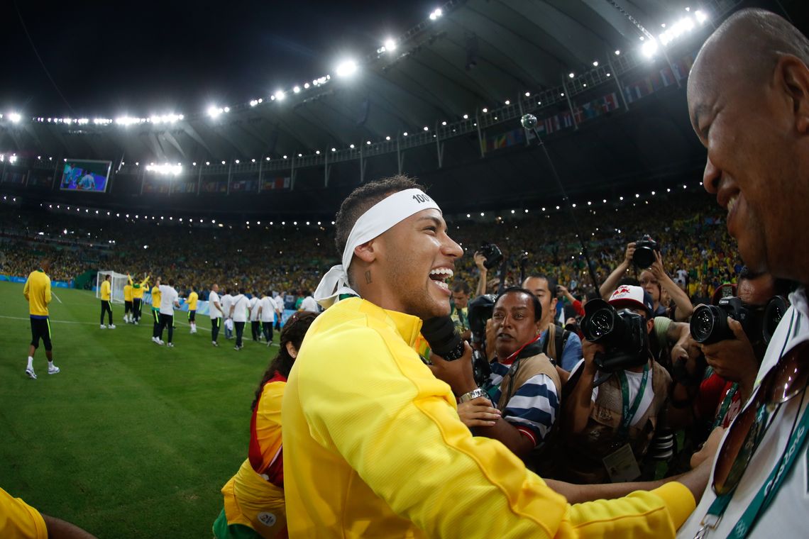 Fernando Frazão/Agência Brasil Rio de Janeiro - Brasil vence Alemanha e conquista primeiro ouro olímpico do futebol (Fernando Frazão/Agência Brasil)