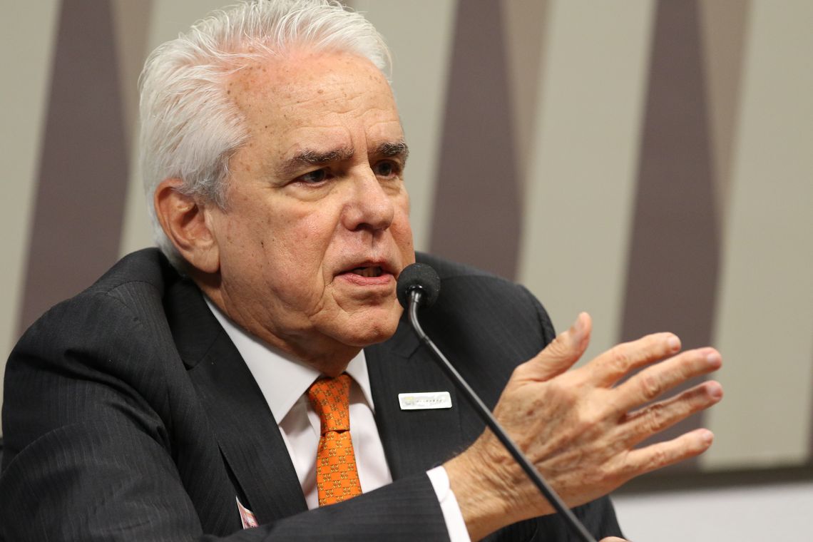 Fabio Rodrigues Pozzebom/Agência Brasil O presidente da Petrobras, Roberto Castello Branco, participa da audiência pública interativa, na Comissão de Infraestrutura (CI) do Senado Federal