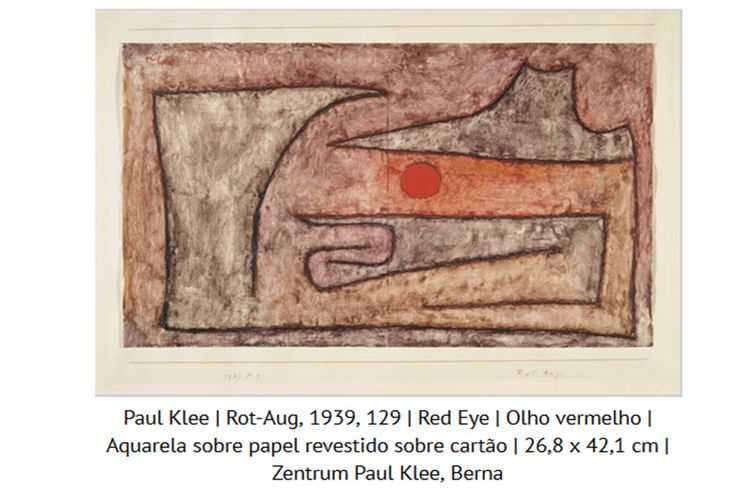 paul klee olho vermelho - Mostra inédita de Paul Klee começa quarta-feira em São Paulo