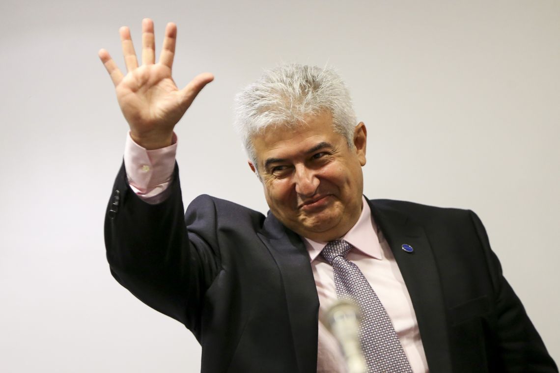 O ministro da Ciência, Tecnologia, Inovações e Comunicações, Marcos Pontes, apresenta o novo presidente do Conselho Nacional de Desenvolvimento CientÃfico e Tecnológico (CNPq), João Luiz Filgueiras de Azevedo.