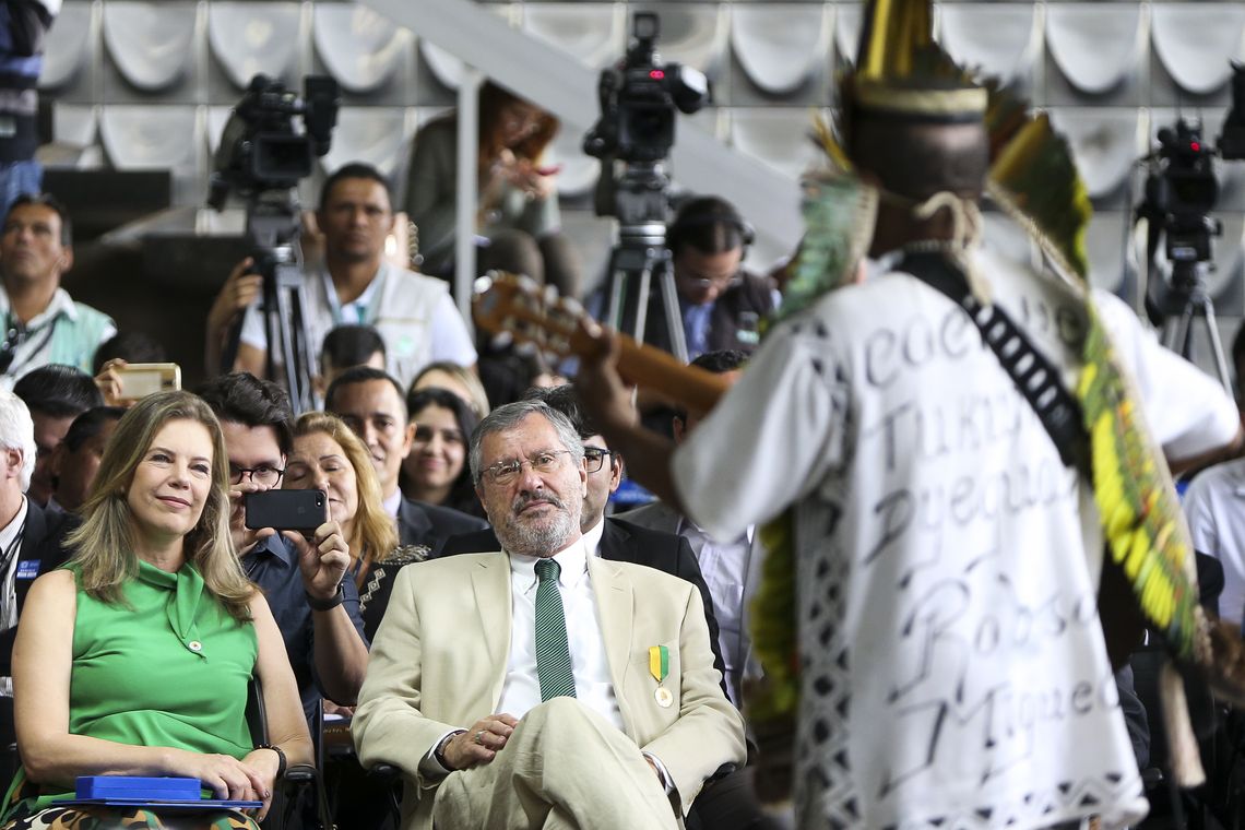 Marcelo Camargo/Agência Brasil Brasília - O Ministério da Justiça e a Funai abrem a programação especial da Semana do Índio (Marcelo Camargo/Agência Brasil)