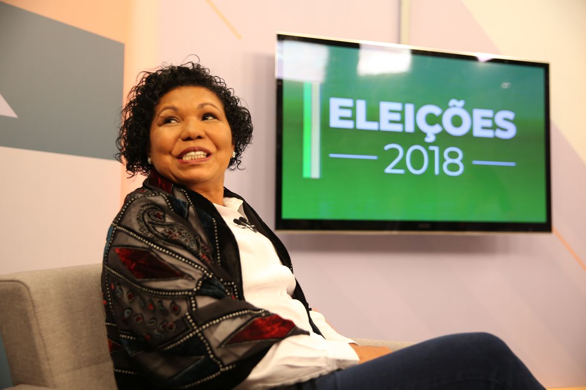 Marcello Casal jr/Agência Brasil A Empresa Brasil de Comunicação (EBC) entrevista a candidata à Presidência da República pelo PSTU, Vera Lúcia. Ela é a sétima a participar da série de entrevistas da EBC com presidenciáveis.