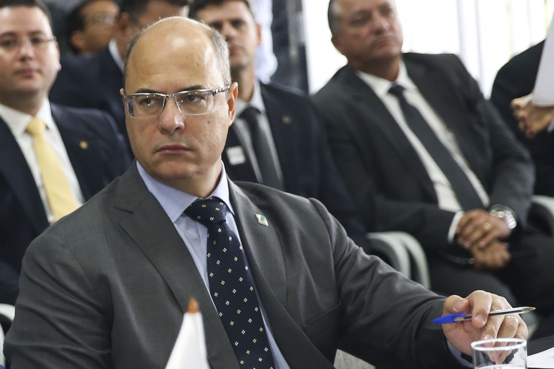 José Cruz/Agência Brasil O governador do Rio de Janeiro, Wilson Witzel, participa da reunião extraordinária no Fórum de Governadores.