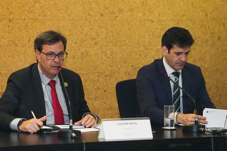 O presidente da Embratur, Gilson Machado Neto e o ministro do Turismo, Marcelo Álvaro Antônio, apresentam à imprensa, nota sobre a Medida Provisória “A hora do Turismo” que promove impacto direto no setor de viagens do Brasil